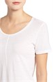 Ag Футболка из хлопка и кашемира с круглым вырезом, короткими рукавами и закругленным подолом 10045040