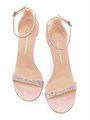 Stuart Weitzman Кожаные сандалии Nudist Shine 75MM с кристаллическим декором и открытым носком 11022876