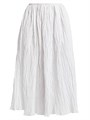 Плиссированная юбка из хлопковой смеси Co с эластичным поясом и жатым эффектом 11028234
