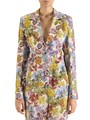 AFEW Rahul Mishra Стильный приталенный шелковый жакет AFEW с цветочным принтом с одним рядом пуговиц 11025080