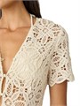 Кружевное хлопковое платье-кардиган с короткими рукавами и V-образным вырезом от Shoshanna Tropez 11026480