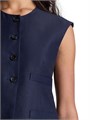 Женский жилет с круглым вырезом и застежкой на пуговицы от A.L.C., модель Georgie Boxy, без рукавов, 50% вискоза 10043439