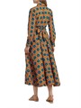 Платье миди Fayo от Elisamama с принтом, А-силуэт, длинные рукава, 100% хлопок, боковые карманы 10043075
