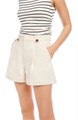 Fifteen Twenty Шорты Cassidy с защипами и высокой талией из легкого хлопка и льна, удобная посадка 10045454