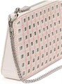 Kate Spade New York Кремовый перфорированный кожаный клатч FINE Grain с множеством деталей. 11100026