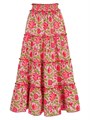 Pink City Prints Юбка Candy Jaal Rah Rah с облегающим поясом из 100% органического хлопка, макси-длина 10043807