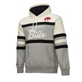 Мужское худи Mitchell &amp, Ness с вышивкой логотипа Buffalo Bills, капюшоном, 80% хлопка, идеальное для умеренных температур 10044570