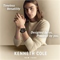Kenneth Cole Женские часы в современном классическом стиле с синим циферблатом, 18 мм, розовое золото и керамика, минималистичный дизайн 11064205