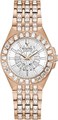 Женские кварцевые часы Bulova на розово-золотистом браслете из нержавеющей стали с 110 кристаллами, водонепроницаемость 30 м 11098939