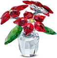 Swarovski Декоративная пуансеттия красного цвета, со стразами, универсальный детский размер 11059683