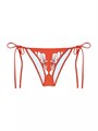 Итальянские бразильские стринг-бикини La Double J из лайкры с контрастной подкладкой и боковыми завязками 10044006