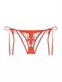 Итальянские бразильские стринг-бикини La Double J из лайкры с контрастной подкладкой и боковыми завязками 10044006