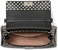 Kate Spade New York Сумка из тонкой зернистой кожи черного цвета с короткой ручкой, молнией и замшевой отделкой 11101804