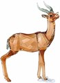 Swarovski Фигурка газели SCS 2018 из коричневого кристалла, 10,2 x 7,3 x 3,2 см, 474 грани, элегантный дизайн 11088369