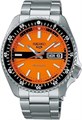 Мужские и женские автоматические часы SEIKO 5 из нержавеющей стали с оранжевым циферблатом, водонепроницаемость 100 м 11048716