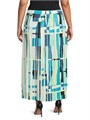 Плюс-сайз юбка миди А-силуэта с принтом от Ming Wang, 100% полиэстер 10045116