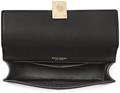 Kate Spade New York Маленькая черная сумка через плечо из плетеной кожи с цепочкой, размеры: высота 11 см, ширина 20 см, глубина 6 см 11042387