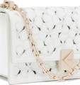 Kate Spade New York Голубая мини-сумка через плечо с клапаном из стеганого денима и замшевой кожи, с цепочкой в качестве ремешка 11061406