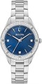 Bulova Женские автоподзаводные наручные часы из нержавеющей стали с 16 бриллиантами и ультрамариновым перламутровым циферблатом 11082086