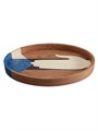 L',Objet Современный овальный поднос из экзотического дерева, 31.75 см х 22.86 см х 3.81 см 11021480