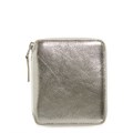 COMME des GARCONS WALLETS Стильный и компактный металлический кожаный кошелек с 5 отделениями для карт и карманом для монет 10044039