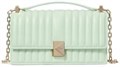 Kate Spade New York Миниатюрная фисташковая кожаная сумка через плечо с клапаном и цепочкой 11068324