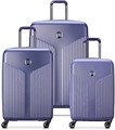 Delsey Paris Комплект из 3 чемоданов на колёсах из лёгкого ABS/поликарбоната с расширением на 5 см и синей отделкой (20/24/28 дюймов) 11056208