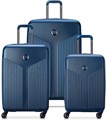 Delsey Paris Комплект из 3 чемоданов на колёсах из лёгкого ABS/поликарбоната с расширением на 5 см и синей отделкой (20/24/28 дюймов) 11056208