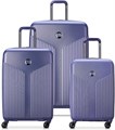 Delsey Paris Комплект из 3 чемоданов на колёсах из лёгкого ABS/поликарбоната с расширением на 5 см и синей отделкой (20/24/28 дюймов) 11056208