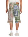 Rhude Шорты из смеси льна и хлопка Bandana Traxedo Baggy с 5 карманами, США 11025566
