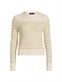 Стильный полосатый кашемировый лонгслив Fabiana Filippi, 100% кашемир, Италия 11019649