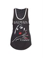 Топ без рукавов из джерси и муслина от Balmain с графикой ',Balmain Beauty',, 67% лиоцелл/33% хлопок 11034887