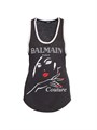 Топ без рукавов из джерси и муслина от Balmain с графикой ',Balmain Beauty',, 67% лиоцелл/33% хлопок 11034887
