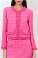 Жакет Alice + Olivia из твида в квадратном крое с перламутровыми пуговицами и застежкой на крючок 10045988