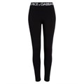 Dolce &amp, Gabbana Леггинсы Dolce&amp,Gabbana с логотипом, эластичный пояс, хлопок и спандекс, Италия 10045756