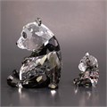Swarovski Фигурка мамы панды с детенышем из прозрачного и черного кристалла, 8 см, 10,5 см, 7 см, отличный подарок 11084059