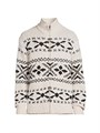 Пуловер от Vince из шерсти с узором Fair Isle, стойким воротником и передней молнией 11017251