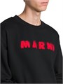Лонгслив Marni из 100% хлопка с логотипом, отделкой из мохера и длинными рукавами 11031173