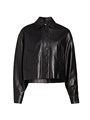 Кожаная укороченная куртка Everli от Simkhai с молнией и клапаном 11035933