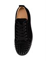Christian Louboutin Кроссовки Louis Junior Spikes из замши, низкие с шипами, сделаны в Италии 11031788