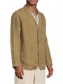 Льняной пиджак Corridor с тремя пуговицами из португальского льна, накладными карманами и длинными рукавами 11011974
