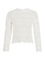 Nili Lotan Кофта из хлопка с вязаным кружевом от Нили Лотан, круглый вырез, длинные рукава, 100% хлопок 11034756