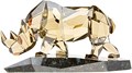 Swarovski Фигурка носорога из дымчатого коричневого хрусталя с гранитной основой, 13,5 х 25,4 х 9,2 см, элемент декора 11042302