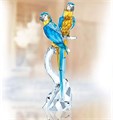 Swarovski Фигурка попугая из кристаллов, голубая и жёлтая, 1',475 граней, романтичный дизайн, выполнена вручную 11102322