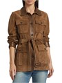 Nili Lotan Mila Belted Suede Cargo Jacket 11035336