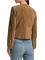 Nili Lotan Nanon Suede Collarless Button-Front Jacket 11035327