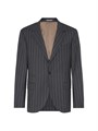 Блейзер из шерсти Super 150s с узором в широкую полоску от Brunello Cucinelli, Италия 11034571