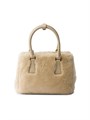 Prada Мини-сумка Galleria из меха с ручками из сафьяновой кожи и съемным ремешком длиной 115 см 11032977