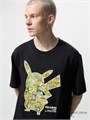Uniqlo Графическая футболка Pokemon UT с принтом Пикачу, 100% хлопок, молодежный стиль 11023676