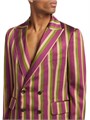 Полосатый двубортный пиджак Juniper от Bode с пиковыми лацканами и карманами на клапанах, 100% полиэстер 11226155